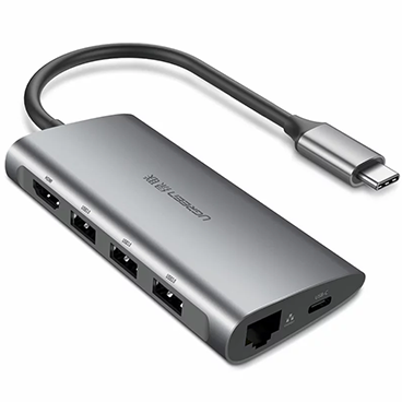 هاب USB-C یوگرین 8 پورت CM121 مدل 50538 هاب USB-C یوگرین 8 پورت CM121 مدل 50538