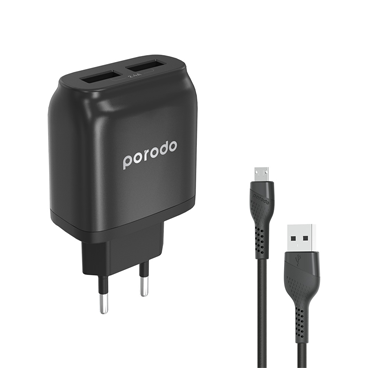 شارژر دیواری پرودو مدل PD-0203MEU به همراه کابل تبدیل Micro USB شارژر دیواری پرودو مدل PD-0203MEU به همراه کابل تبدیل Micro USB