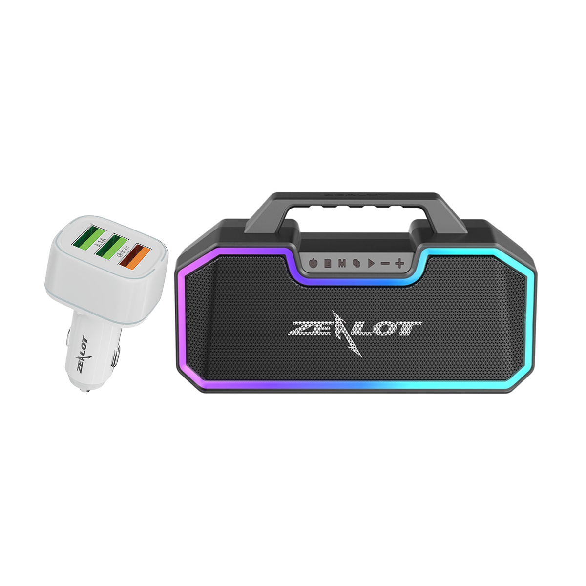 اسپیکر بلوتوثی قابل حمل زیلوت مدل S57 به همراه هدیه شارژر فندکی زیلوت مدل CG01 اسپیکر بلوتوثی قابل حمل زیلوت مدل S57 به همراه هدیه شارژر فندکی زیلوت مدل CG01