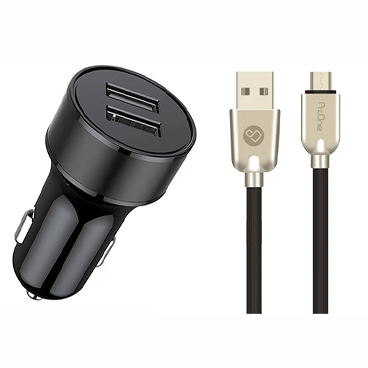پک شارژر فندکی پرووان PCG13 و کابل میکرو USB مدل PCC135 پک شارژر فندکی پرووان PCG13 و کابل میکرو USB مدل PCC135