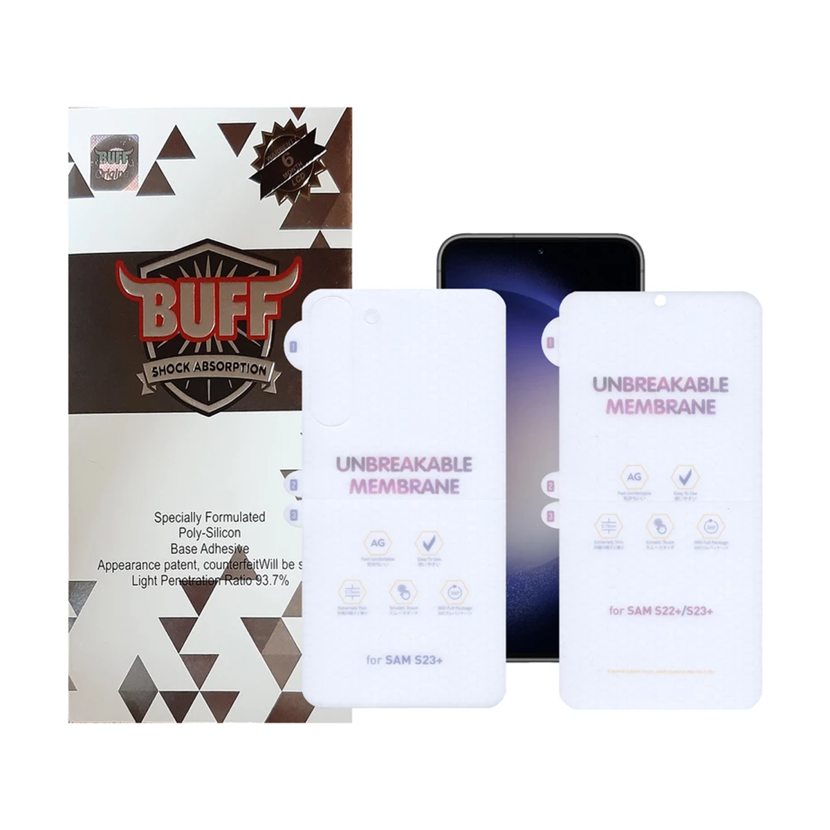 گلس گوشی سامسونگ Galaxy S23 Plus بوف Hydrogel-Matte-G به همراه محافظ پشت گوشی گلس گوشی سامسونگ Galaxy S23 Plus بوف Hydrogel-Matte-G به همراه محافظ پشت گوشی