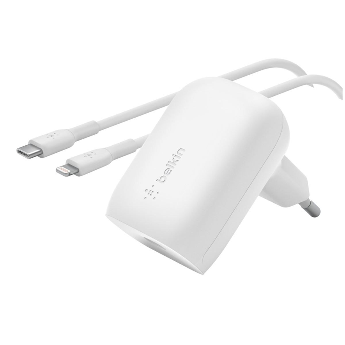 شارژر دیواری بلکین مدل WCA005vf1MWH-B5 توان 30 وات به همراه کابل لایتنینگ شارژر دیواری بلکین مدل WCA005vf1MWH-B5 توان 30 وات به همراه کابل لایتنینگ