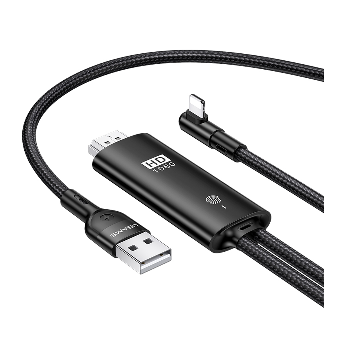 کابل تبدیل HDMI به لایتنینگ/ USB یوسمز مدل USSJ442 طول 2 متر کابل تبدیل HDMI به لایتنینگ/ USB یوسمز مدل USSJ442 طول 2 متر