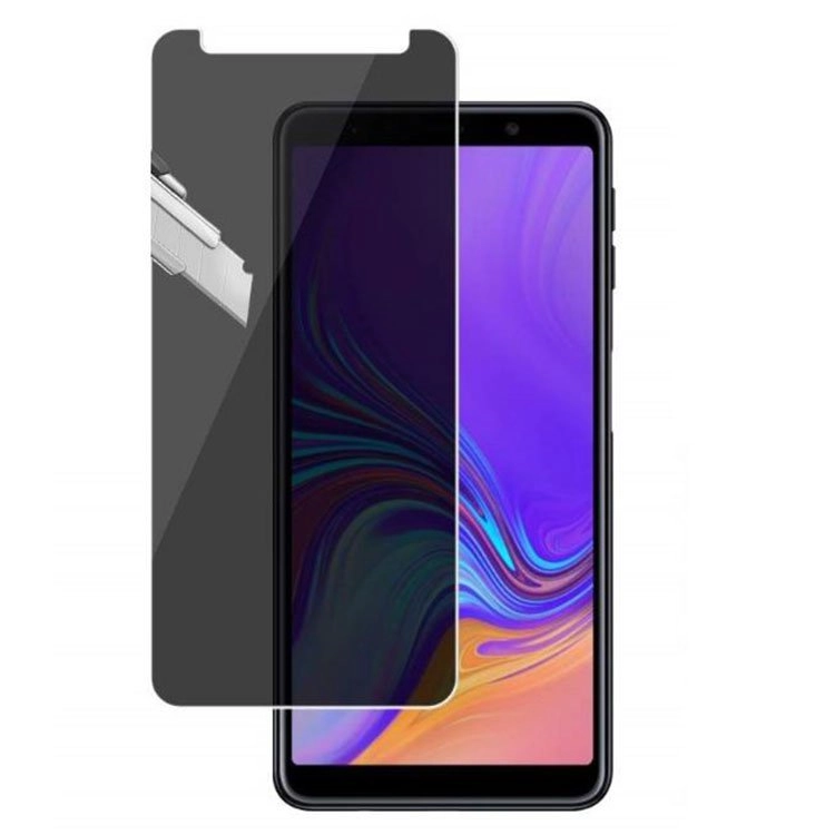 محافظ شیشه ای تمام چسب Privacy برای گوشی سامسونگ Galaxy A7 2018 محافظ شیشه ای تمام چسب Privacy برای گوشی سامسونگ Galaxy A7 2018