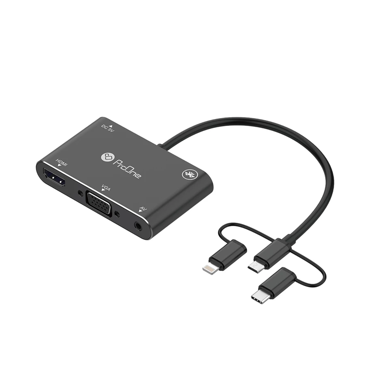 مبدل microUSB/ لایتنینگ/ USB-C به HDMI/VGA/AV پرووان مدل PHU560 مبدل microUSB/ لایتنینگ/ USB-C به HDMI/VGA/AV پرووان مدل PHU560