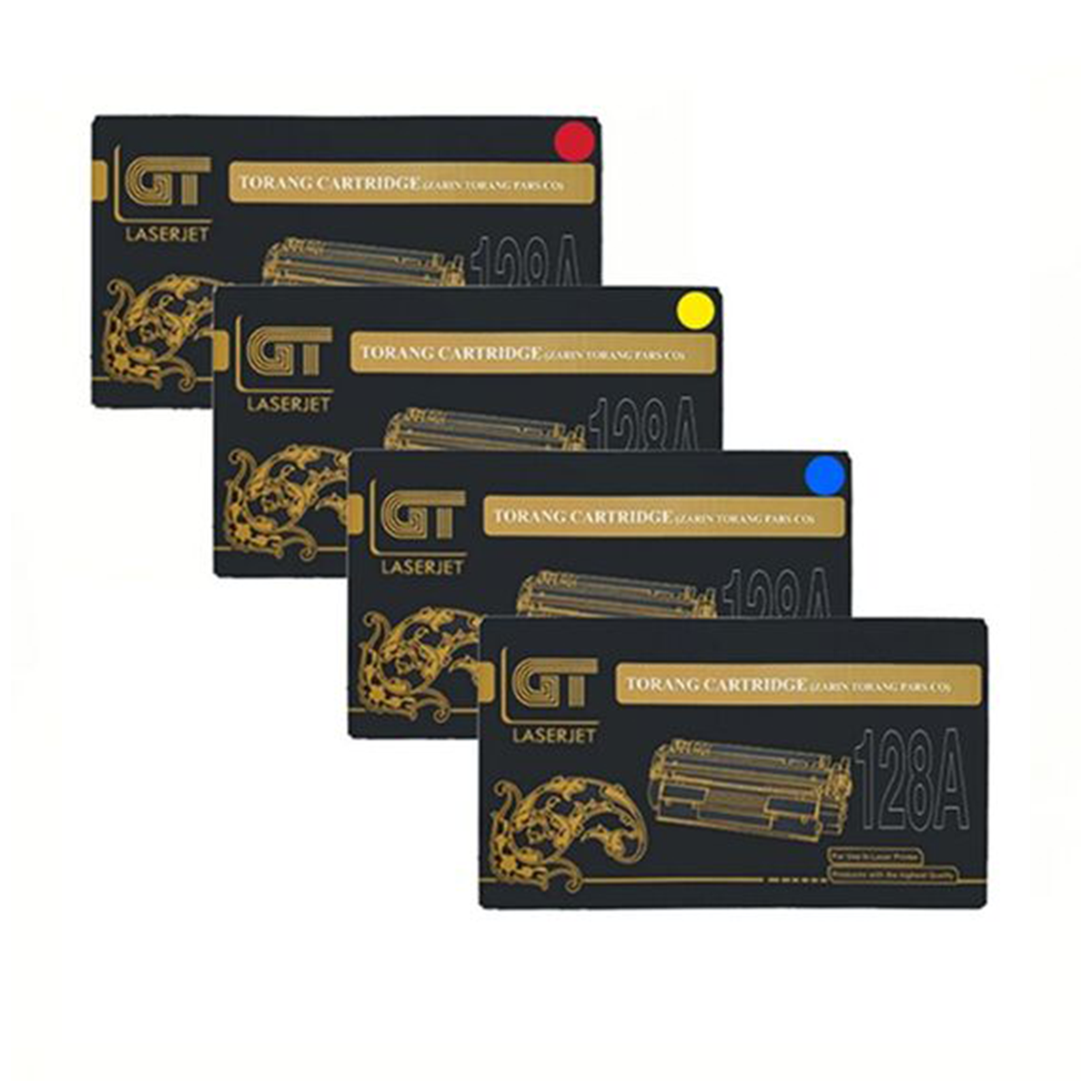 کارتریج جی تی طرح اچ پی 128ASET ست چهار رنگ کارتریج جی تی طرح اچ پی 128ASET ست چهار رنگ