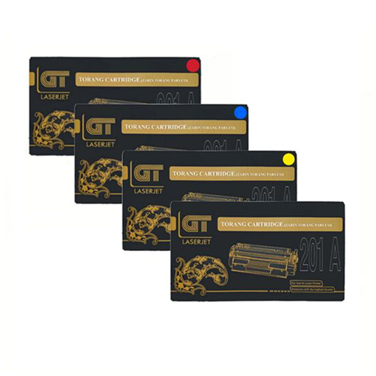 کارتریج جی تی طرح اچ پی 201ASET ست چهار رنگ کارتریج جی تی طرح اچ پی 201ASET ست چهار رنگ