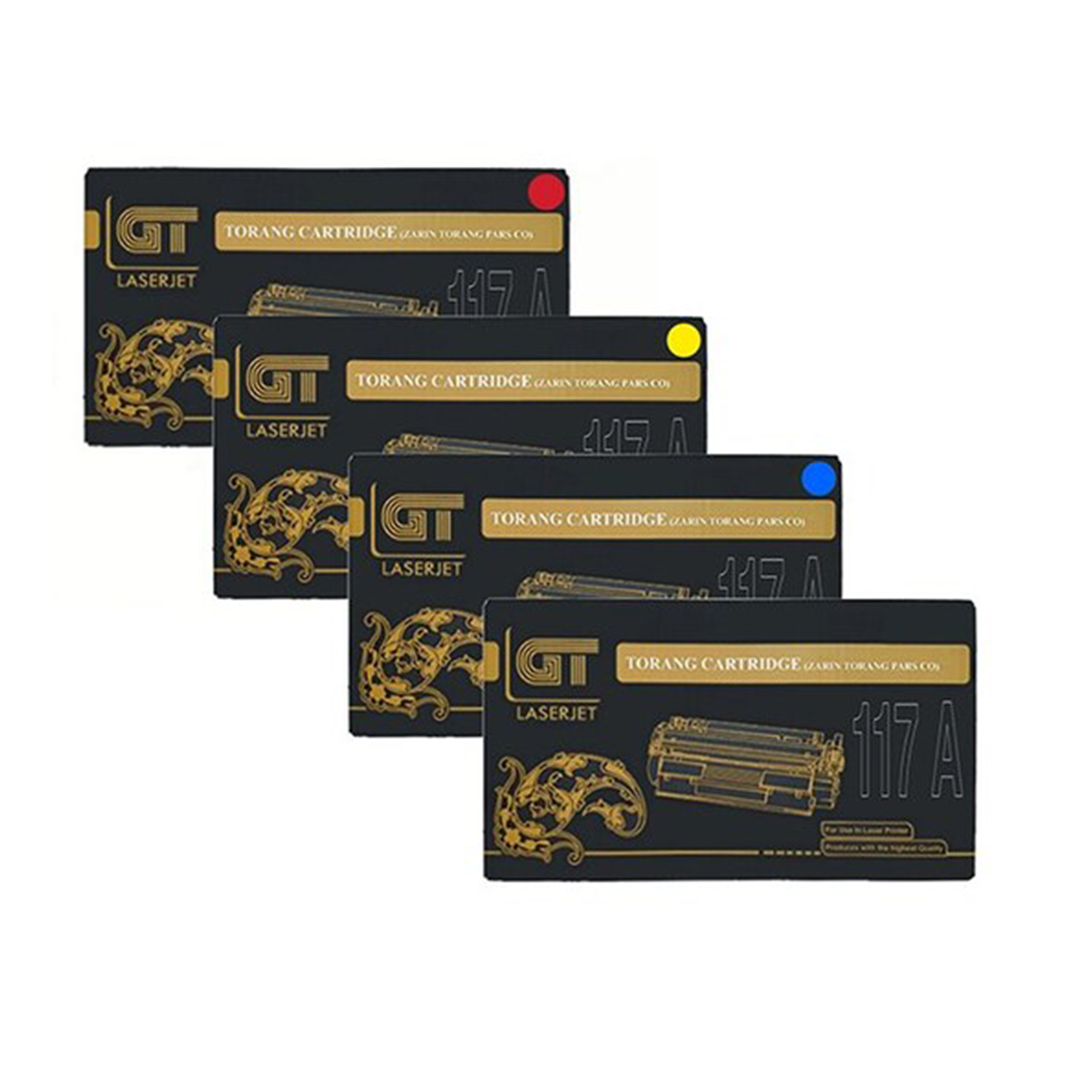 کارتریج جی تی طرح اچ پی 117ASET ست چهار رنگ کارتریج جی تی طرح اچ پی 117ASET ست چهار رنگ