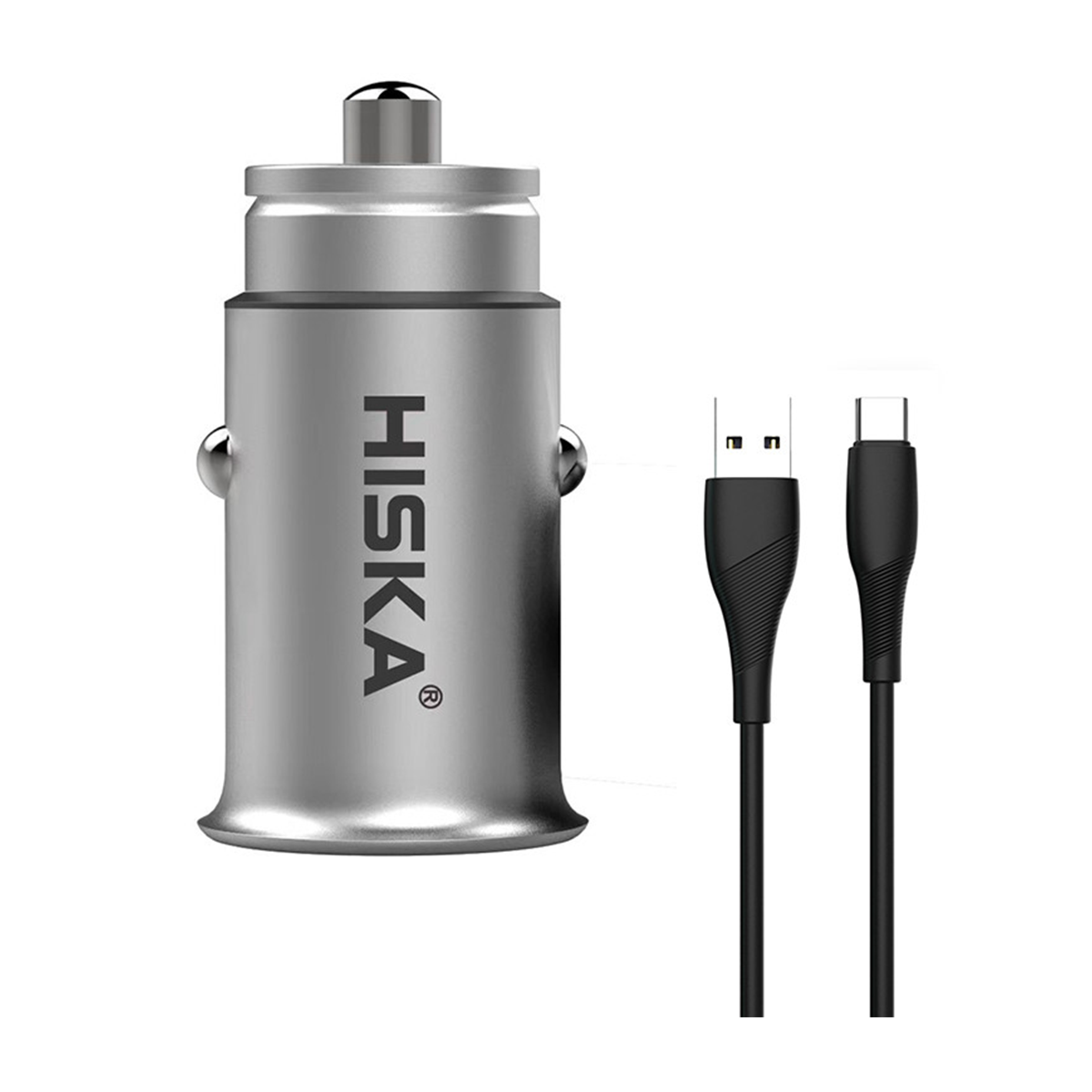 شارژر فندکی هیسکا مدل HCC-308 به همراه کابل تبدیل USB-C شارژر فندکی هیسکا مدل HCC-308 به همراه کابل تبدیل USB-C