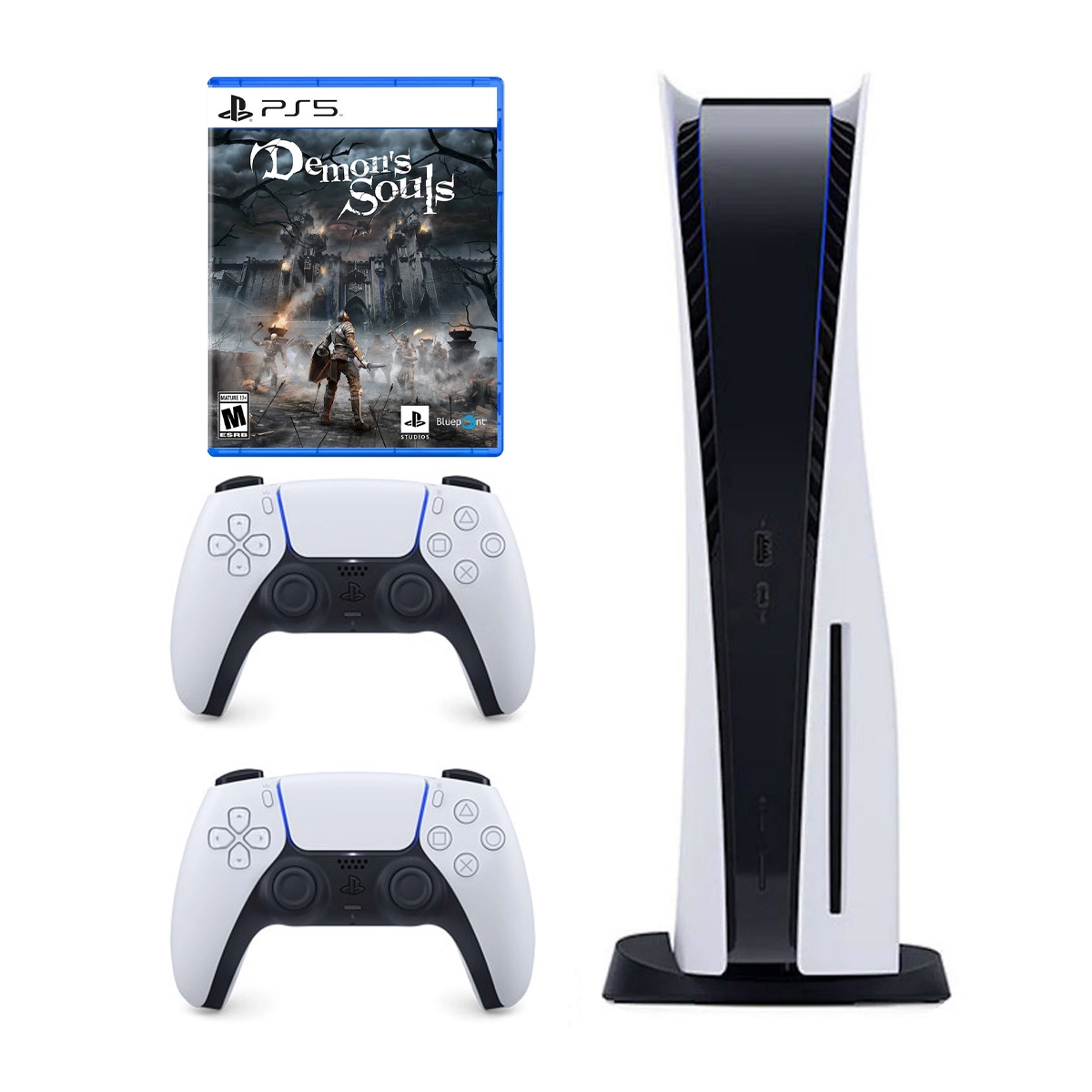 پلی استیشن 5 نسخه استاندارد دیسک خور با دو دسته به همراه بازی Demons Souls پلی استیشن 5 نسخه استاندارد دیسک خور با دو دسته به همراه بازی Demons Souls