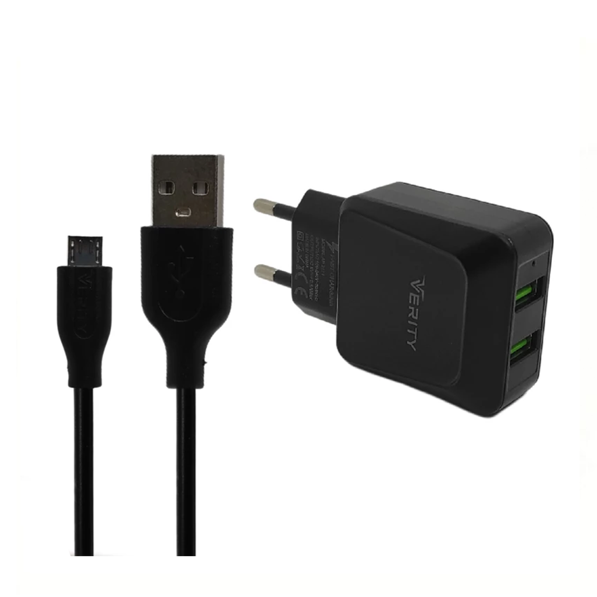 شارژر دیواری وریتی مدل AP-2121 به همراه کابل میکرو یو اس بی شارژر دیواری وریتی مدل AP-2121 به همراه کابل میکرو یو اس بی