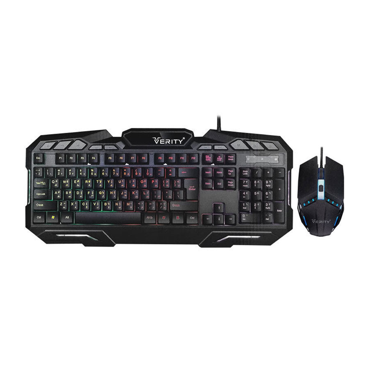 کیبورد و ماوس گیمینگ با سیم وریتی مدل V-KB6126GCW