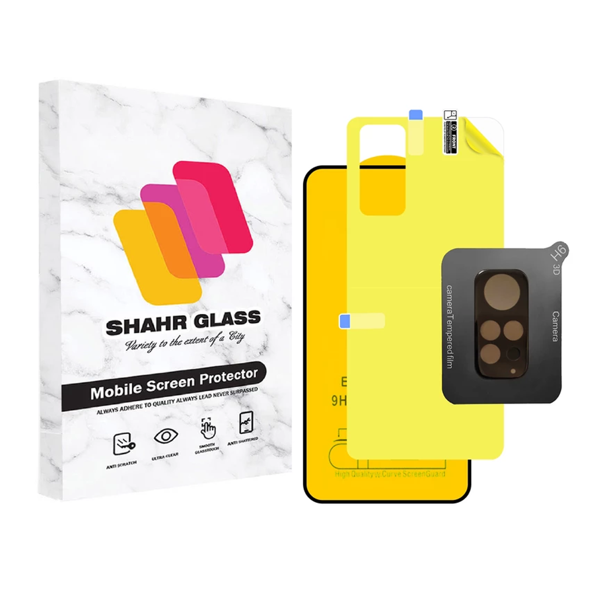 گلس گوشی شیائومی Redmi Note 11 شهر گلس مدل 3FNF به همراه محافظ پشت گوشی و محافظ لنز دوربین گلس گوشی شیائومی Redmi Note 11 شهر گلس مدل 3FNF به همراه محافظ پشت گوشی و محافظ لنز دوربین