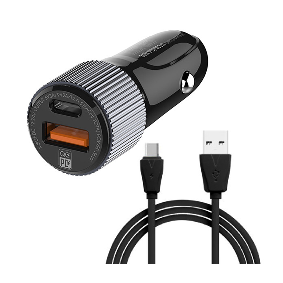 شارژر فندکی الدینیو مدل C510Q شارژر فندکی الدینیو مدل C510Q