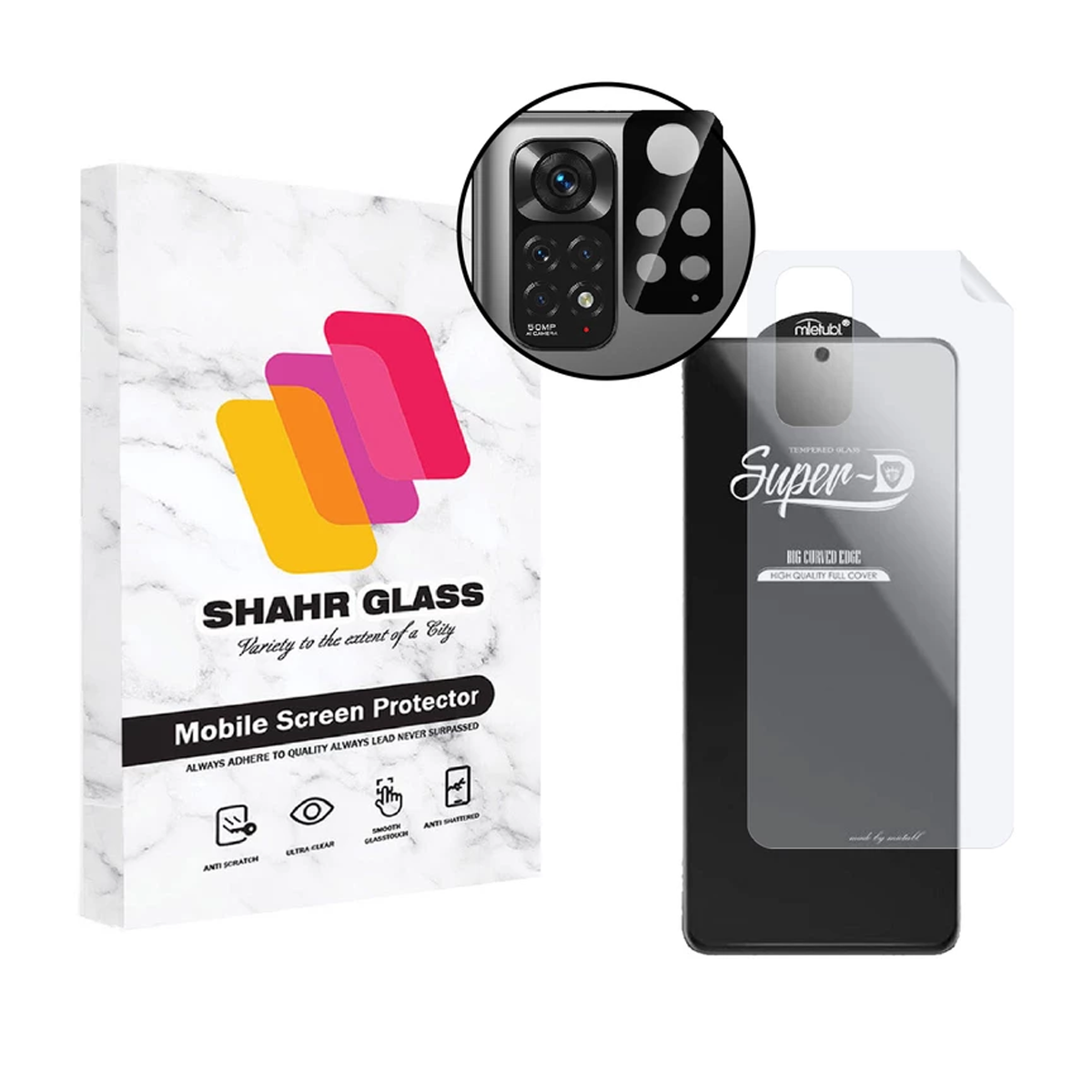 گلس گوشی شیائومی Redmi Note 11 شهر گلس مدل 3SNF-Glass به همراه محافظ پشت گوشی و لنز دوربین گلس گوشی شیائومی Redmi Note 11 شهر گلس مدل 3SNF-Glass به همراه محافظ پشت گوشی و لنز دوربین