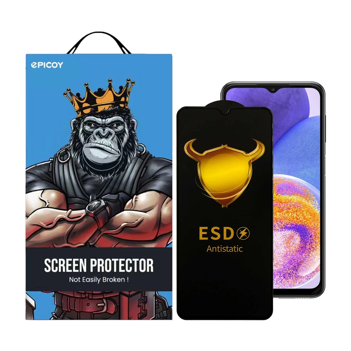 گلس گوشی سامسونگ Galaxy A23 / A14 / A13 اپیکوی مدل Golden ESD گلس گوشی سامسونگ Galaxy A23 / A14 / A13 اپیکوی مدل Golden ESD