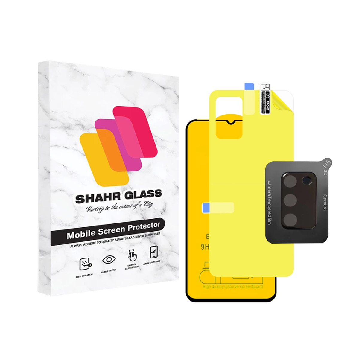 گلس گوشی سامسونگ Galaxy A02s / A03s شهر گلس مدل 3FNF به همراه محافظ لنز دوربین و محافظ پشت گوشی گلس گوشی سامسونگ Galaxy A02s / A03s شهر گلس مدل 3FNF به همراه محافظ لنز دوربین و محافظ پشت گوشی
