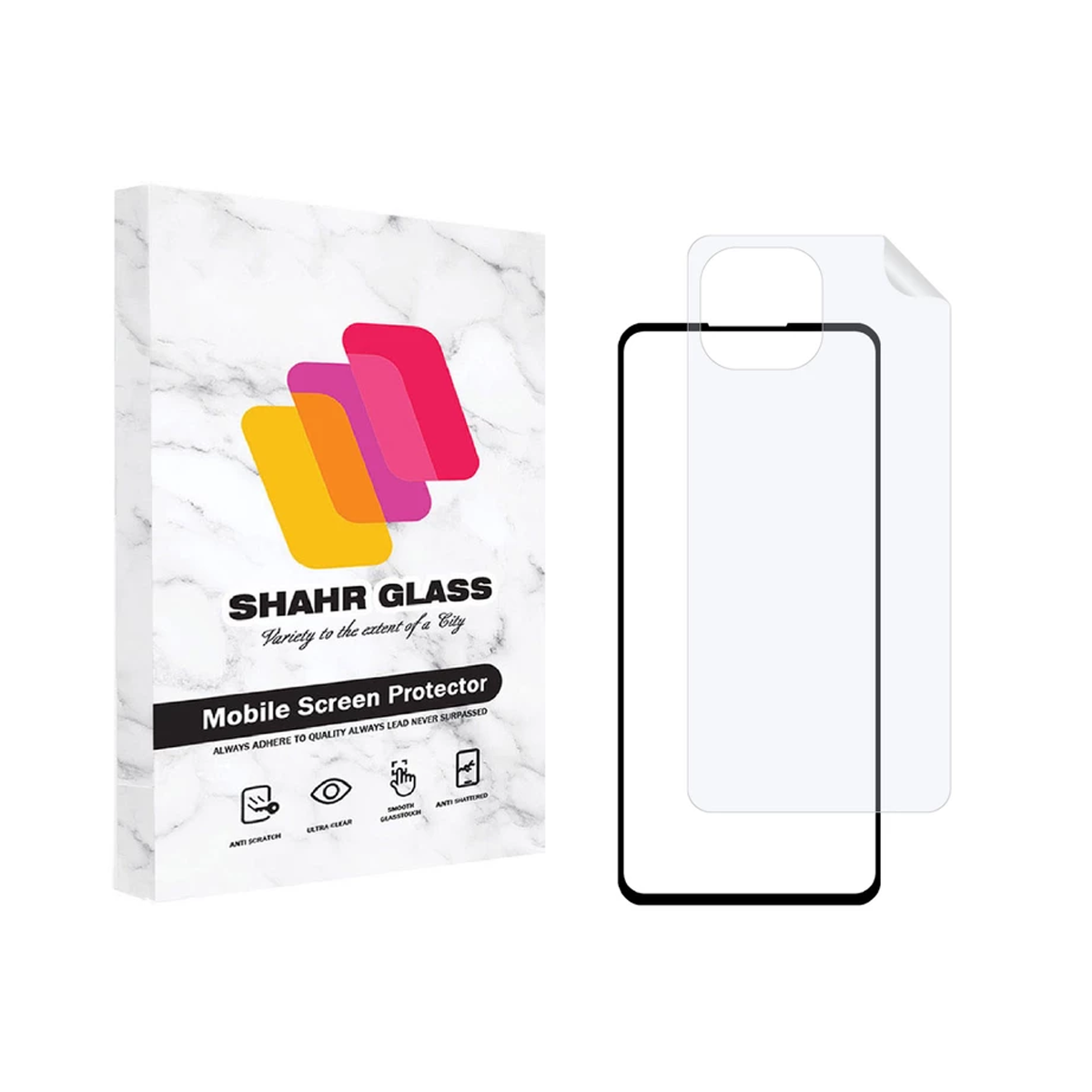گلس گوشی شیائومی Mi 11 Lite 5G شهر گلس مدل 2FN به همراه محافظ پشت گوشی گلس گوشی شیائومی Mi 11 Lite 5G شهر گلس مدل 2FN به همراه محافظ پشت گوشی