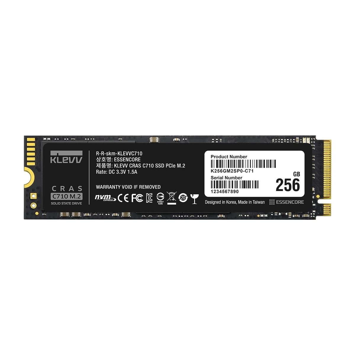 هارد اس اس دی اینترنال کلو مدل CRAS C710 ظرفیت 256 گیگابایت هارد اس اس دی اینترنال کلو مدل CRAS C710 ظرفیت 256 گیگابایت