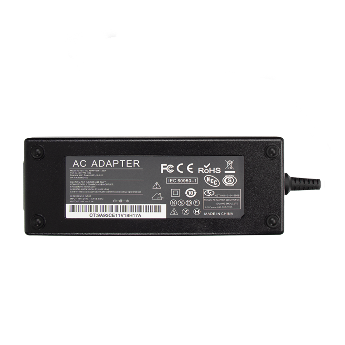 شارژر لپ تاپ 135 وات 7.1 آمپر مدل AC Adapter