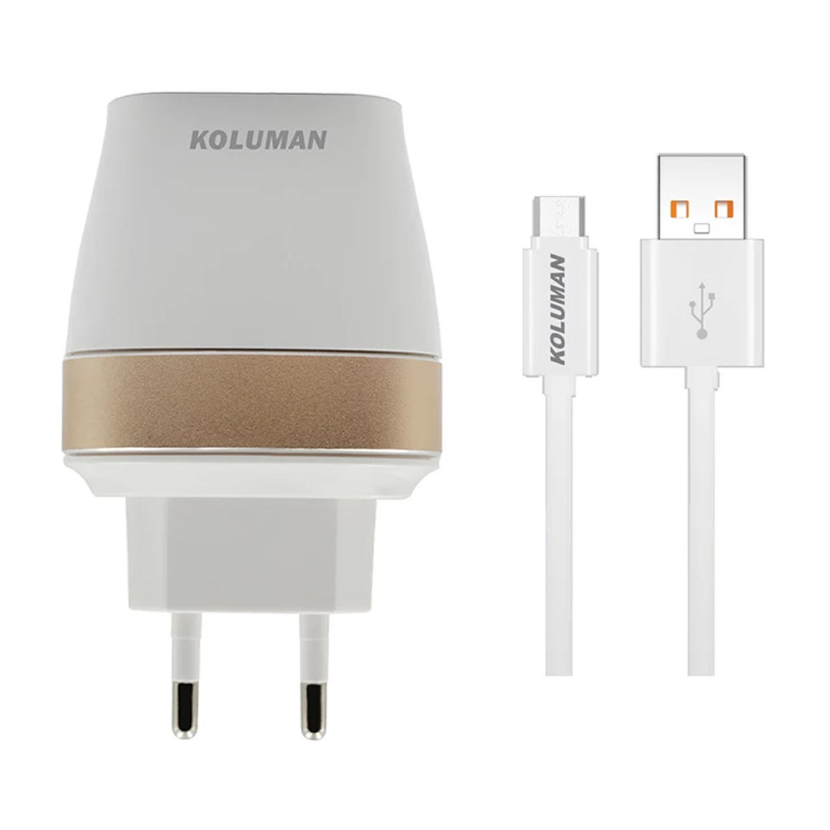 شارژر دیواری کلومن مدل KC-H300 به همراه کابل microUSB شارژر دیواری کلومن مدل KC-H300 به همراه کابل microUSB