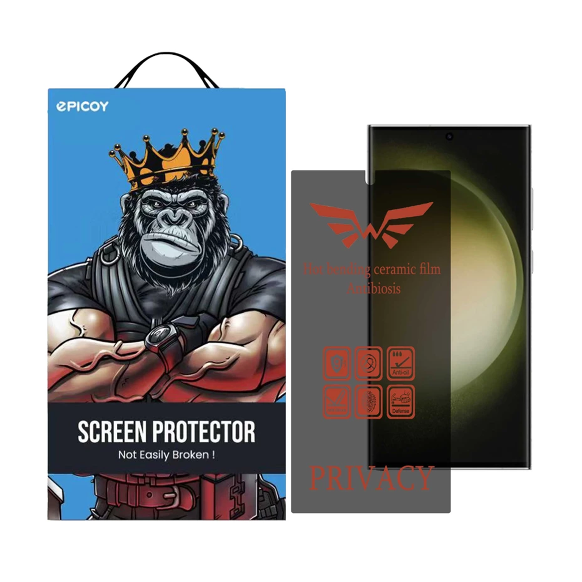 گلس گوشی سامسونگ Galaxy S23 Ultra - S22 Ultra اپیکوی مدل pri پرایوسی گلس گوشی سامسونگ Galaxy S23 Ultra - S22 Ultra اپیکوی مدل pri پرایوسی