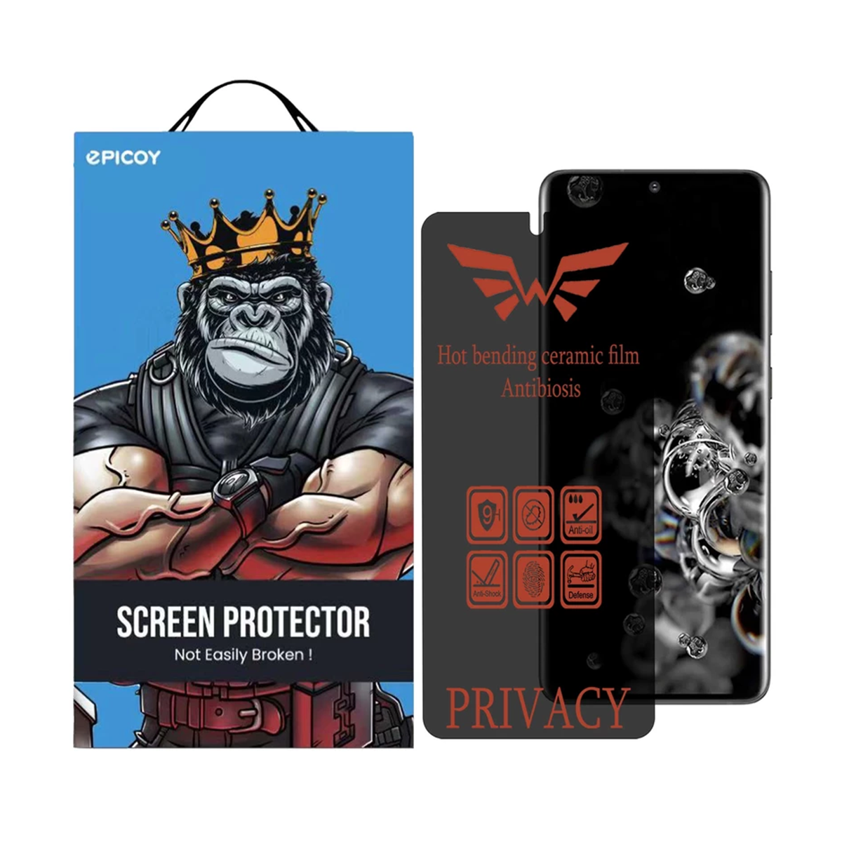 گلس گوشی سامسونگ Galaxy S20 Ultra اپیکوی مدل Nano-Privacy پرایوسی گلس گوشی سامسونگ Galaxy S20 Ultra اپیکوی مدل Nano-Privacy پرایوسی