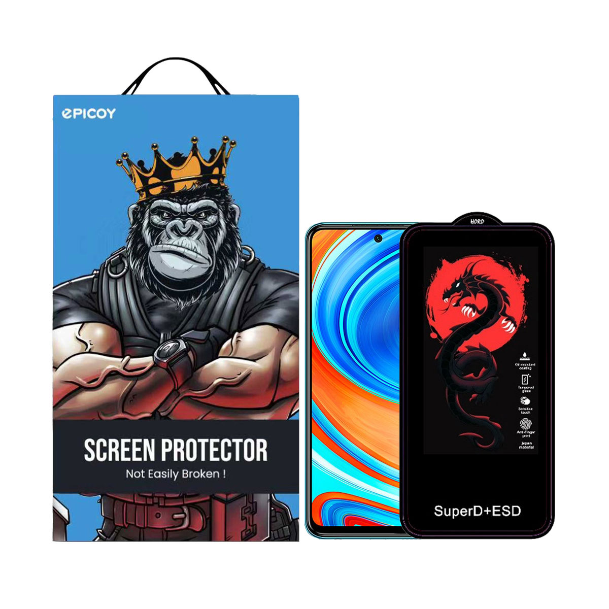 گلس گوشی شیائومی Redmi Note 9 Pro Max اپیکوی مدل Dragon ESD گلس گوشی شیائومی Redmi Note 9 Pro Max اپیکوی مدل Dragon ESD