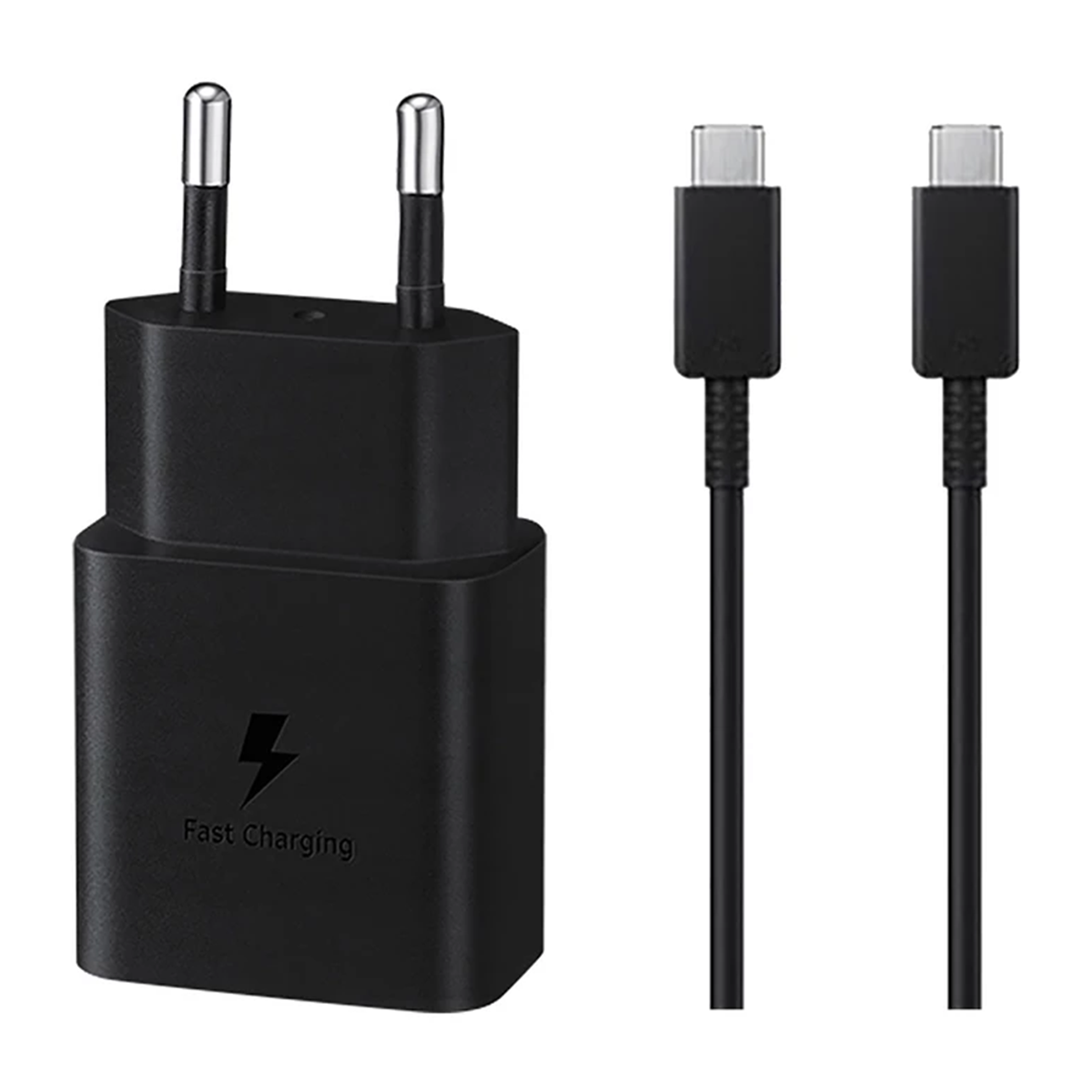 شارژر دیواری سامسونگ مدل EP-T1510 توان 15 وات همراه با کابل دو سر تایپ سی 1.8 متری شارژر دیواری سامسونگ مدل EP-T1510 توان 15 وات همراه با کابل دو سر تایپ سی 1.8 متری