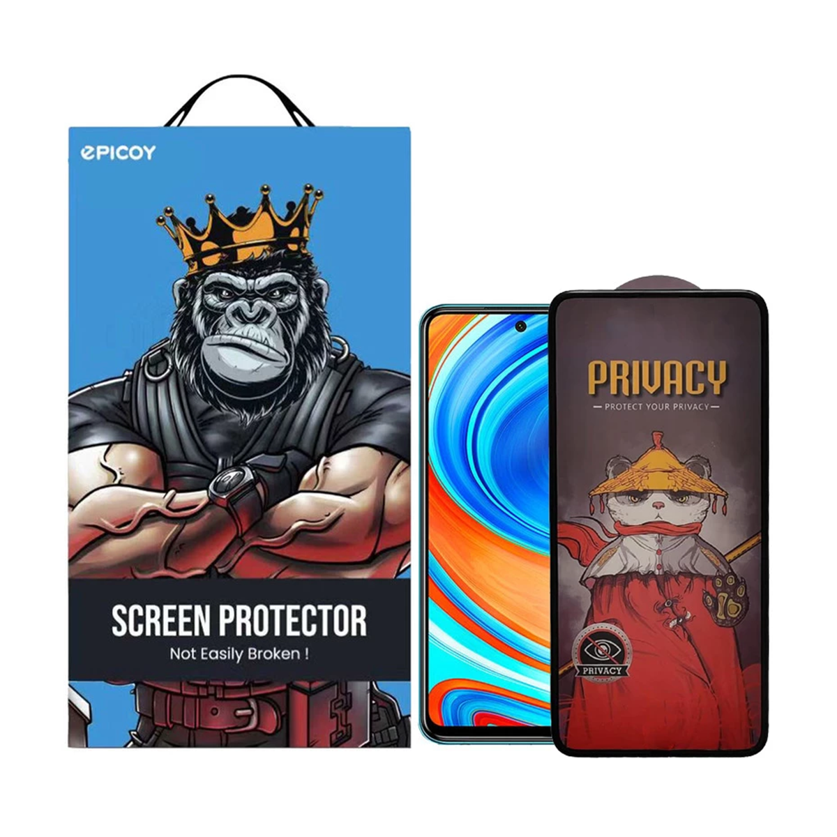 گلس حریم شخصی گوشی شیائومی Redmi Note 9 Pro Max اپیکوی مدل Airbag گلس حریم شخصی گوشی شیائومی Redmi Note 9 Pro Max اپیکوی مدل Airbag