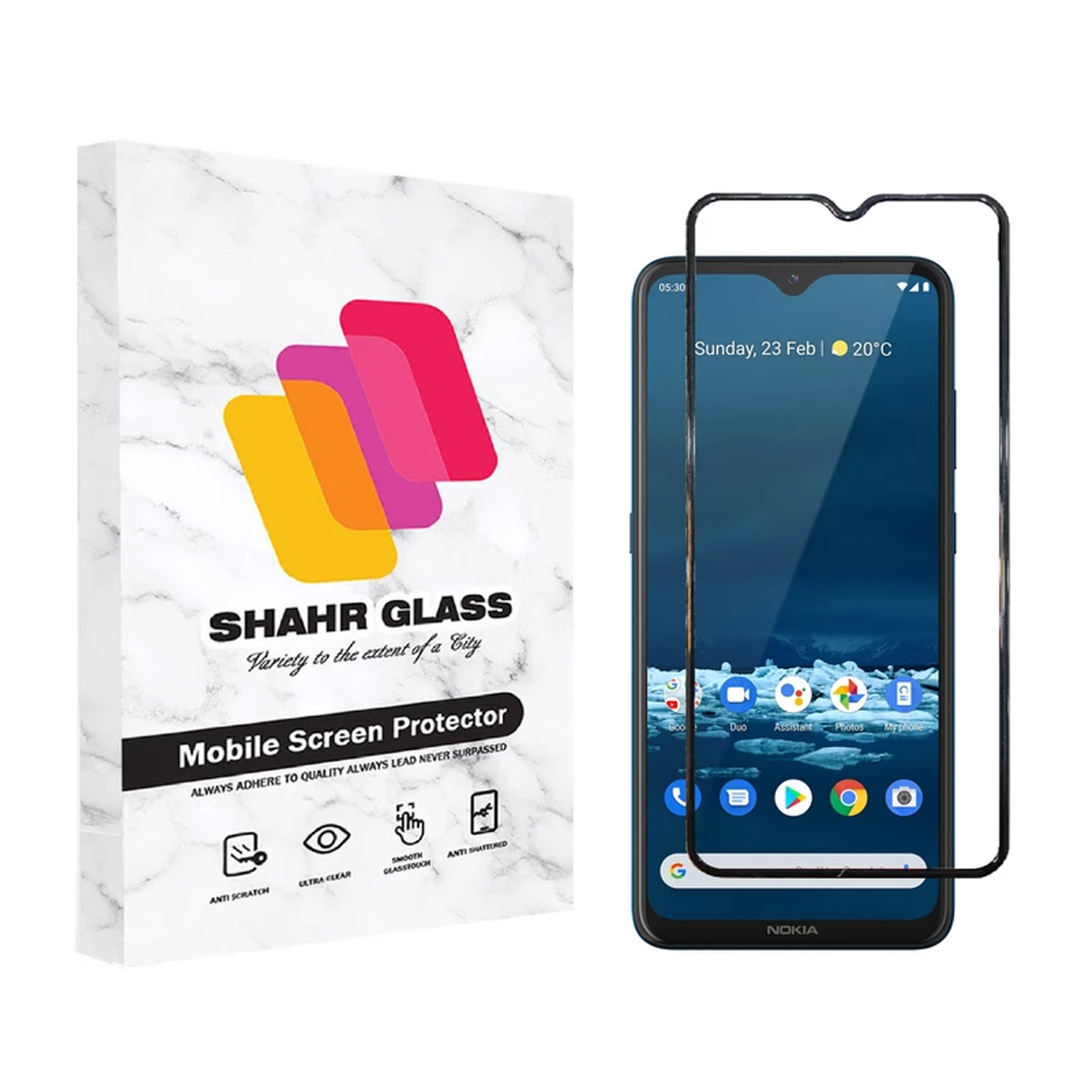 گلس گوشی نوکیا 5.3 شهر گلس مدل WEVA