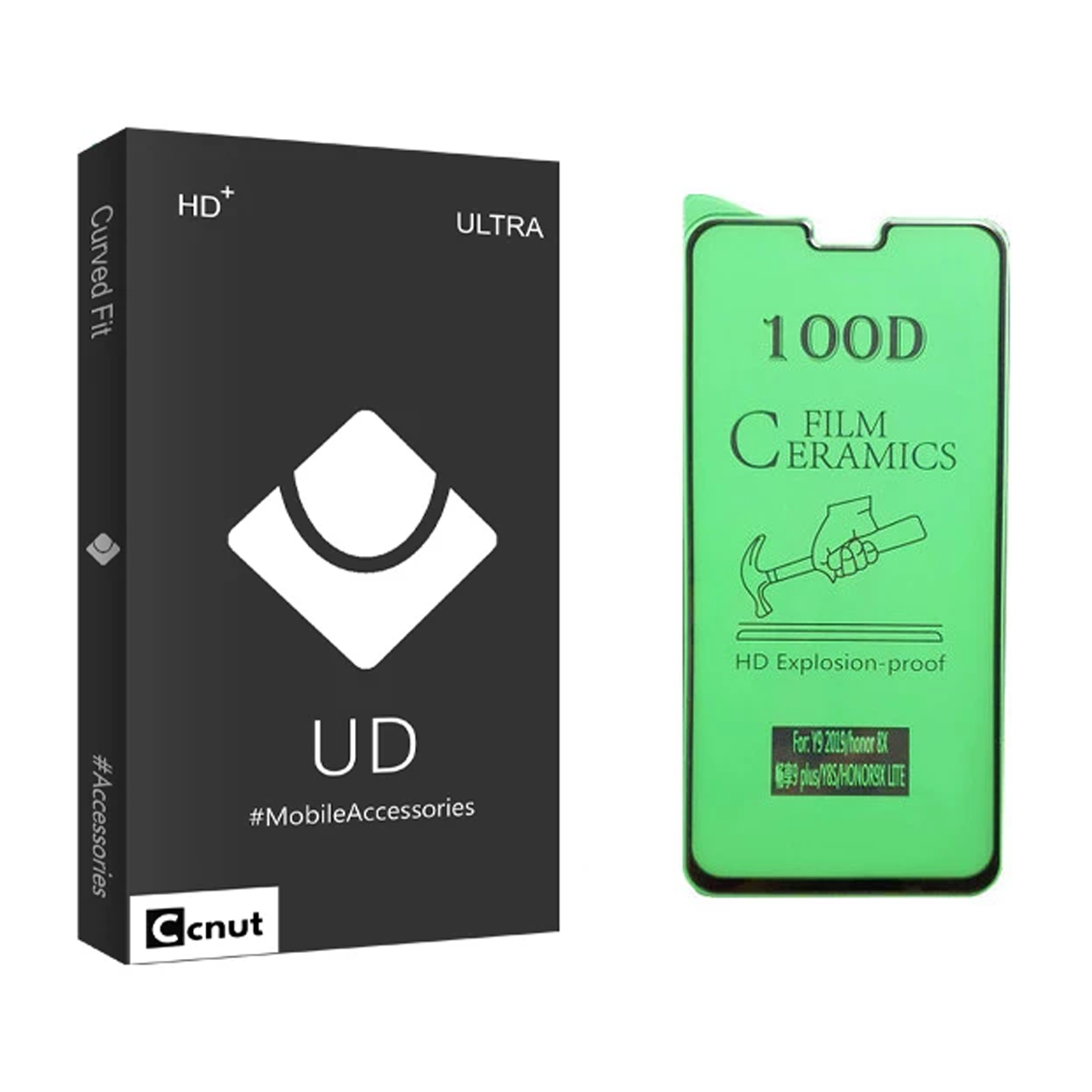 محافظ صفحه نمایش سرامیکی گوشی هوآوی Y8s کوکونات مدل UD Black