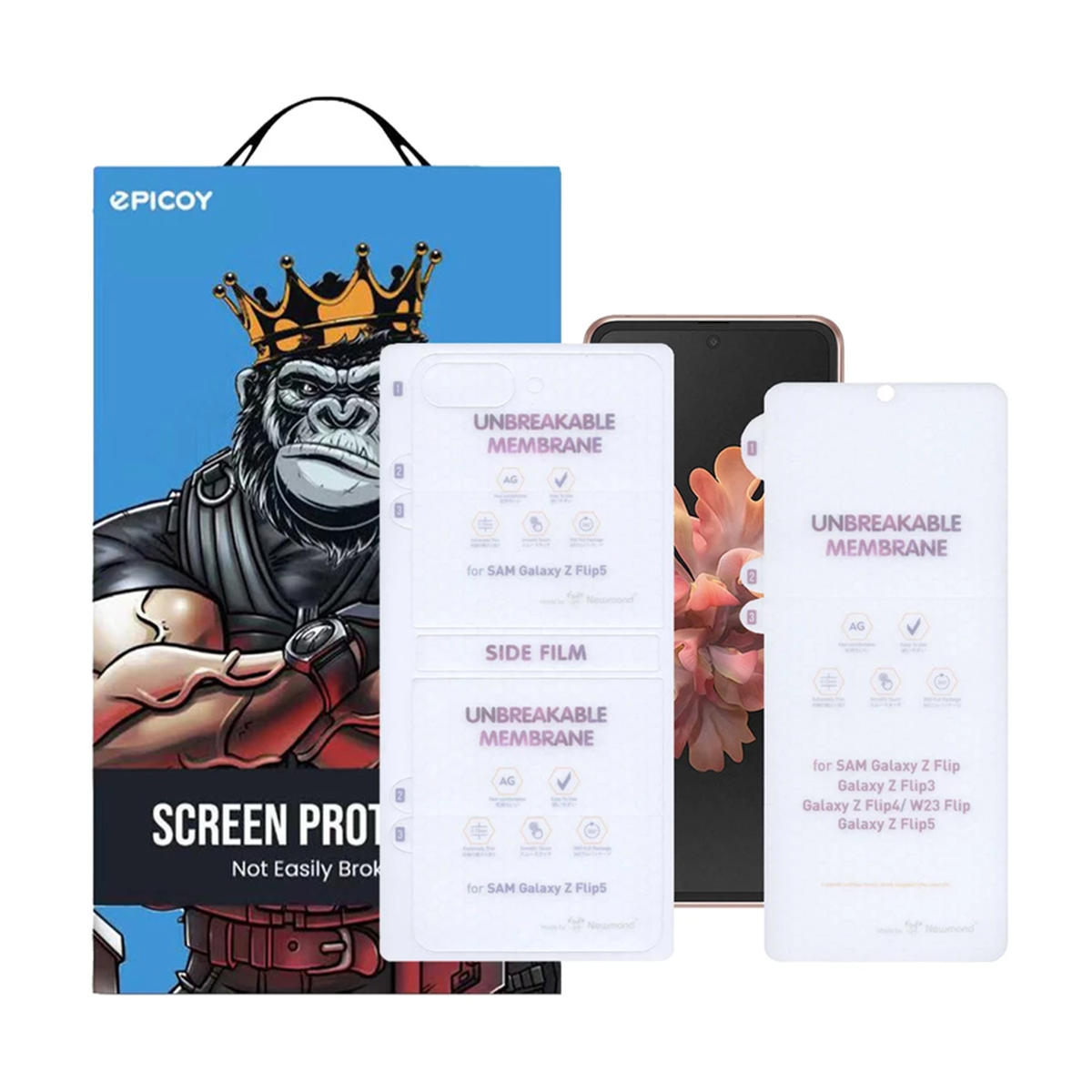 گلس گوشی سامسونگ Galaxy Z Fold 5 اپیکوی مدل Hydrogel-Matte به همراه محافظ پشت گوشی