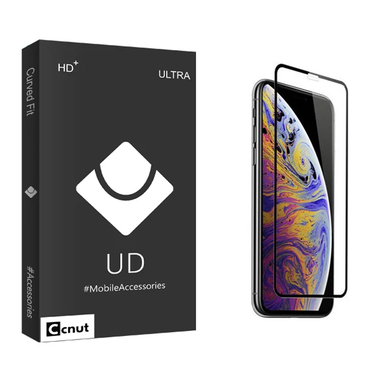گلس گوشی اپل iPhone XS Max کوکونات مدل UD Black گلس گوشی اپل iPhone XS Max کوکونات مدل UD Black