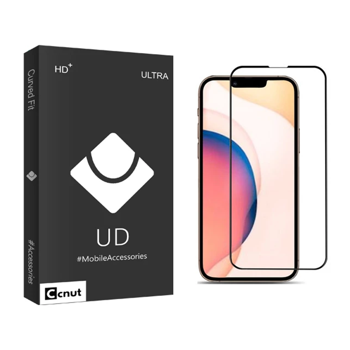 گلس گوشی اپل iPhone 13 کوکونات مدل UD Black گلس گوشی اپل iPhone 13 کوکونات مدل UD Black