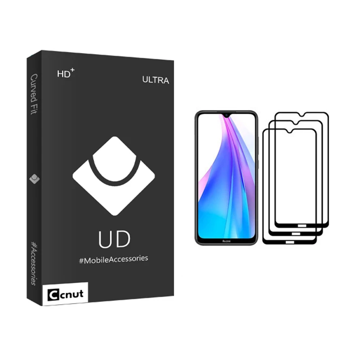 گلس گوشی شیائومی Redmi Note 8T کوکونات مدل UD Black بسته سه عددی گلس گوشی شیائومی Redmi Note 8T کوکونات مدل UD Black بسته سه عددی