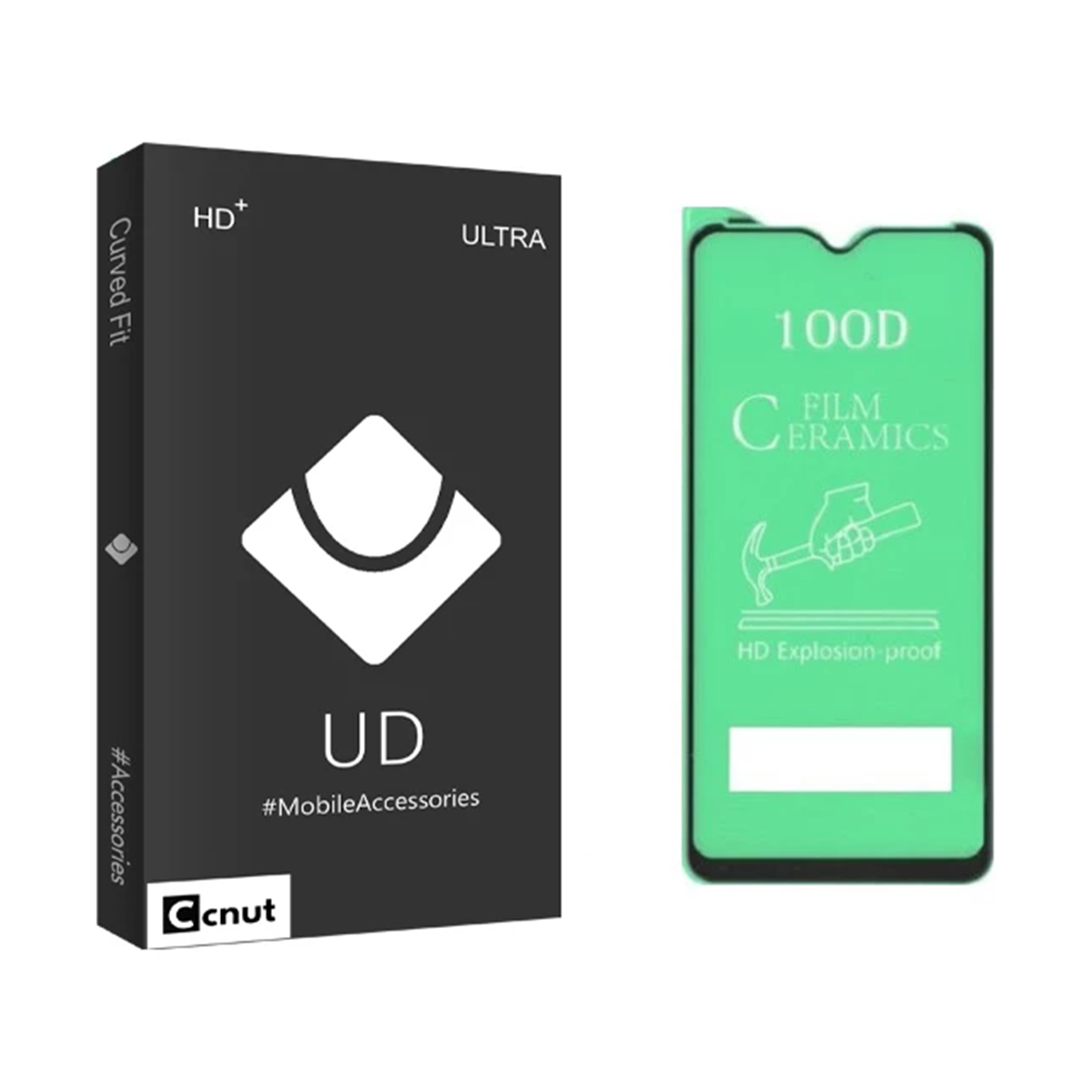 گلس گوشی هوآوی P30 کوکونات مدل UD Black 