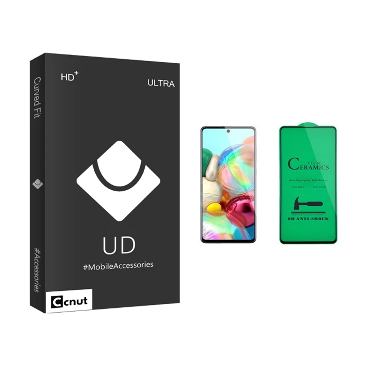 محافظ صفحه نمایش سرامیکی گوشی سامسونگ Galaxy A71 کوکونات مدل UD Black محافظ صفحه نمایش سرامیکی گوشی سامسونگ Galaxy A71 کوکونات مدل UD Black