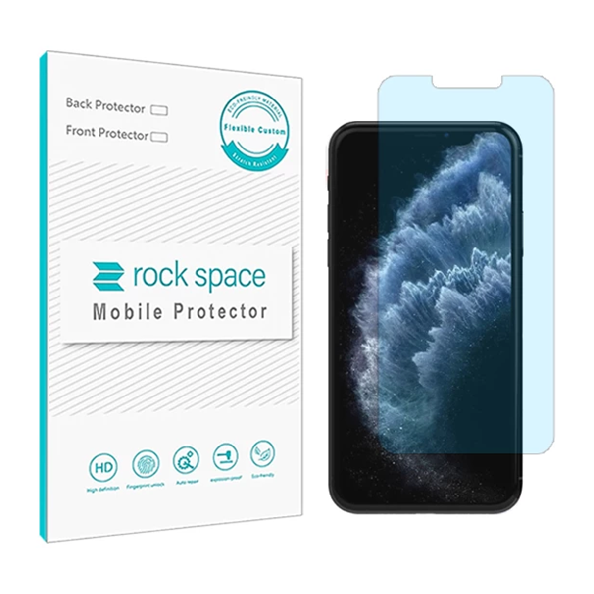 گلس گوشی اپل iPhone 11 Pro Max راک اسپیس مدل HyBLU گلس گوشی اپل iPhone 11 Pro Max راک اسپیس مدل HyBLU