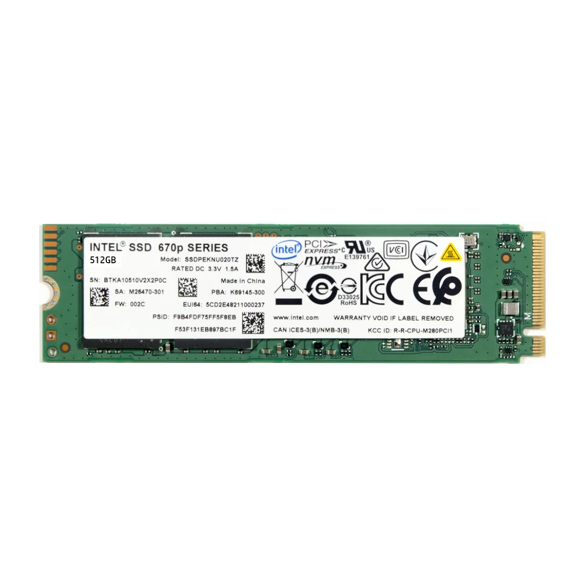 هارد اس اس دی اینترنال اینتل مدل 670p Series ظرفیت 512 گیگابایت هارد اس اس دی اینترنال اینتل مدل 670p Series ظرفیت 512 گیگابایت