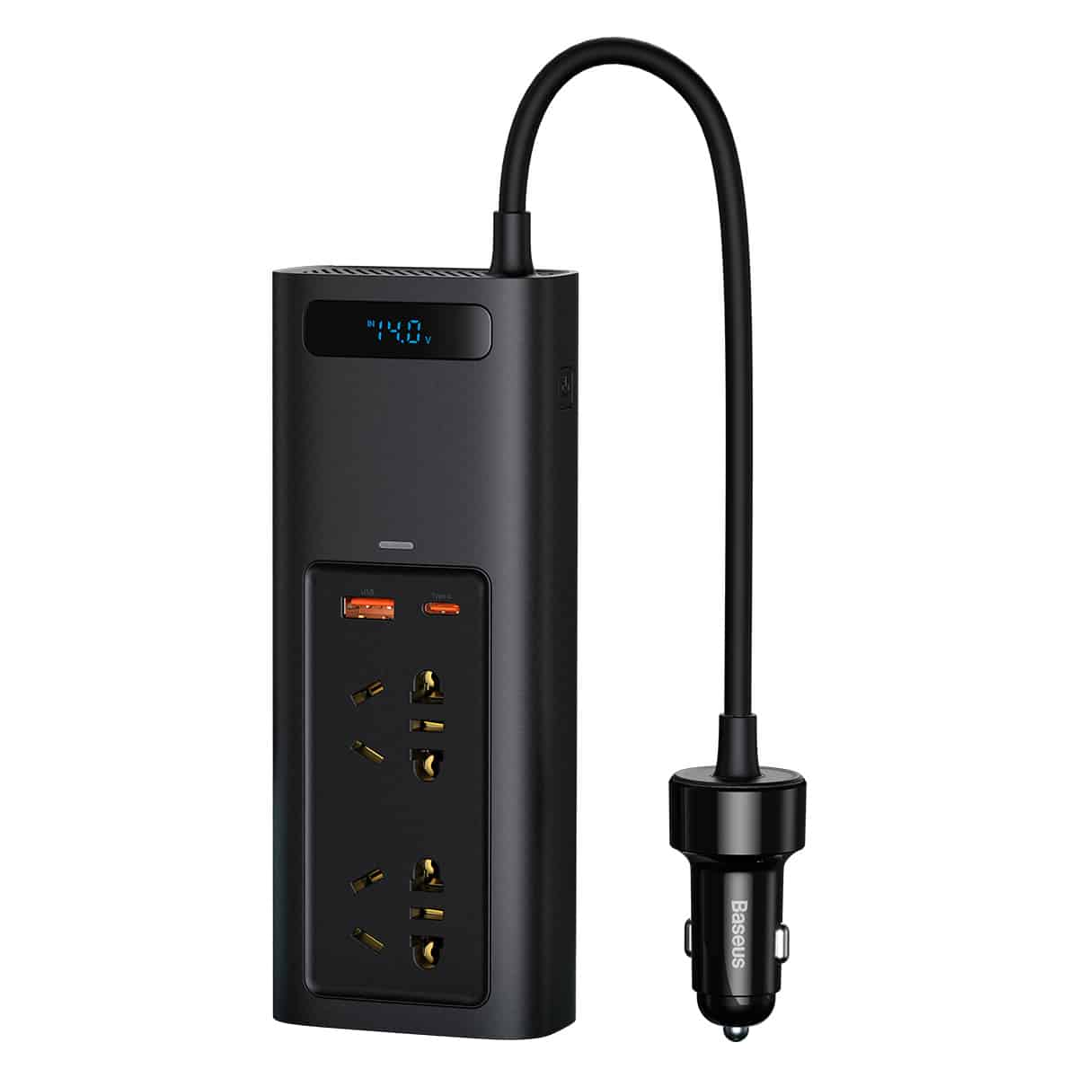 شارژر فندکی باسئوس مدل Power Inverter CRNBQ-A توان 150 وات شارژر فندکی باسئوس مدل Power Inverter CRNBQ-A توان 150 وات