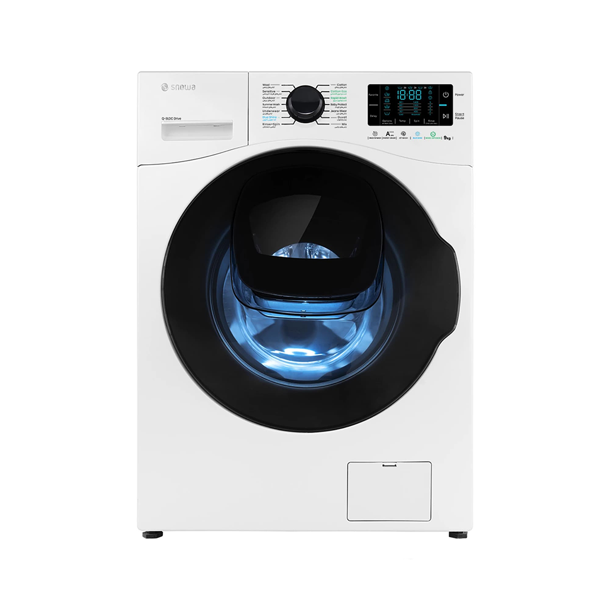 ماشین لباسشویی اسنوا 9 کیلویی سری واش این واش مدل SWM-94626 ماشین لباسشویی اسنوا 9 کیلویی سری واش این واش مدل SWM-94626