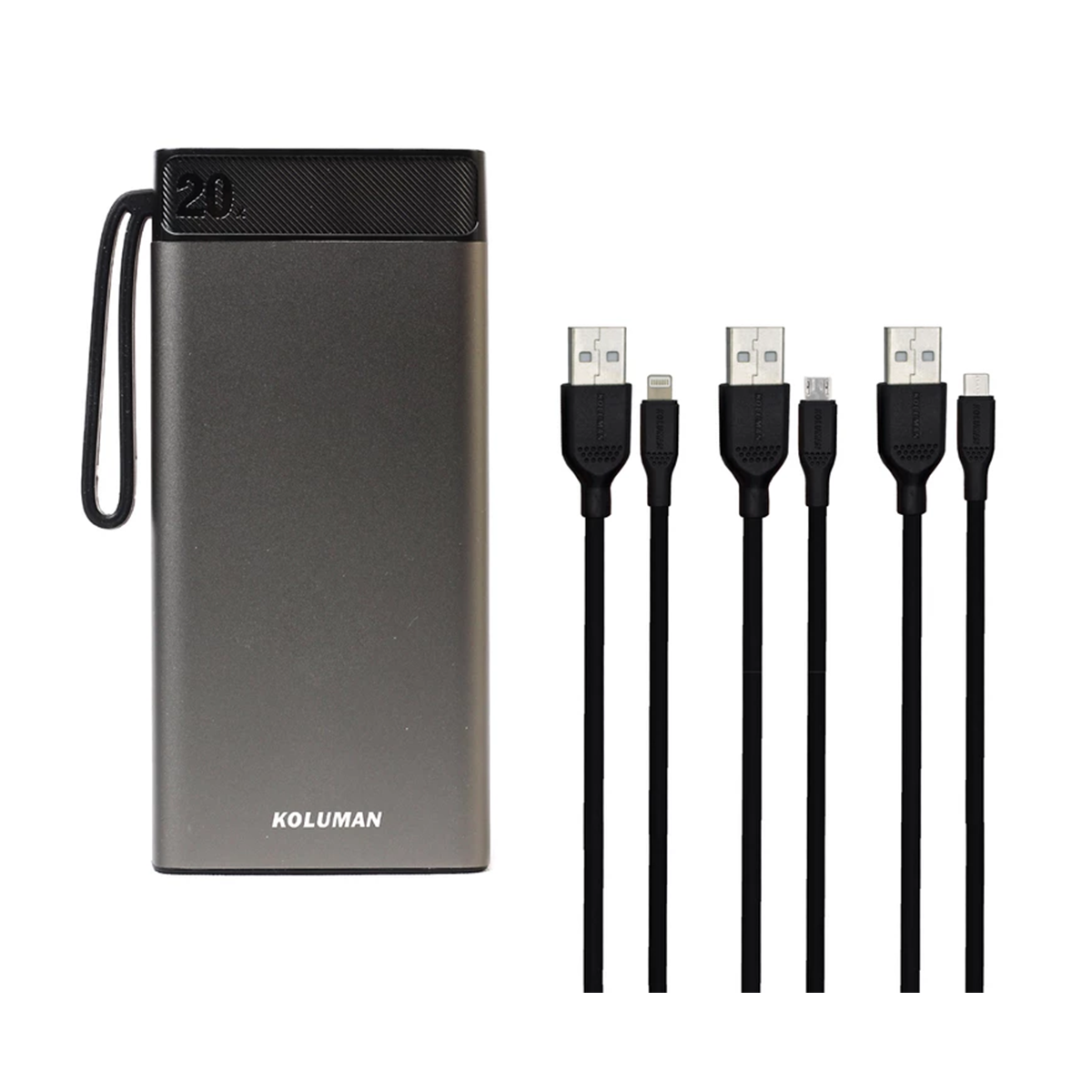 پاوربانک کلومن مدل KP-019 ظرفیت 20000 میلی آمپر ساعت به همراه کابل لایتنینگ - MICROUSB - USB-C پاوربانک کلومن مدل KP-019 ظرفیت 20000 میلی آمپر ساعت به همراه کابل لایتنینگ - MICROUSB - USB-C