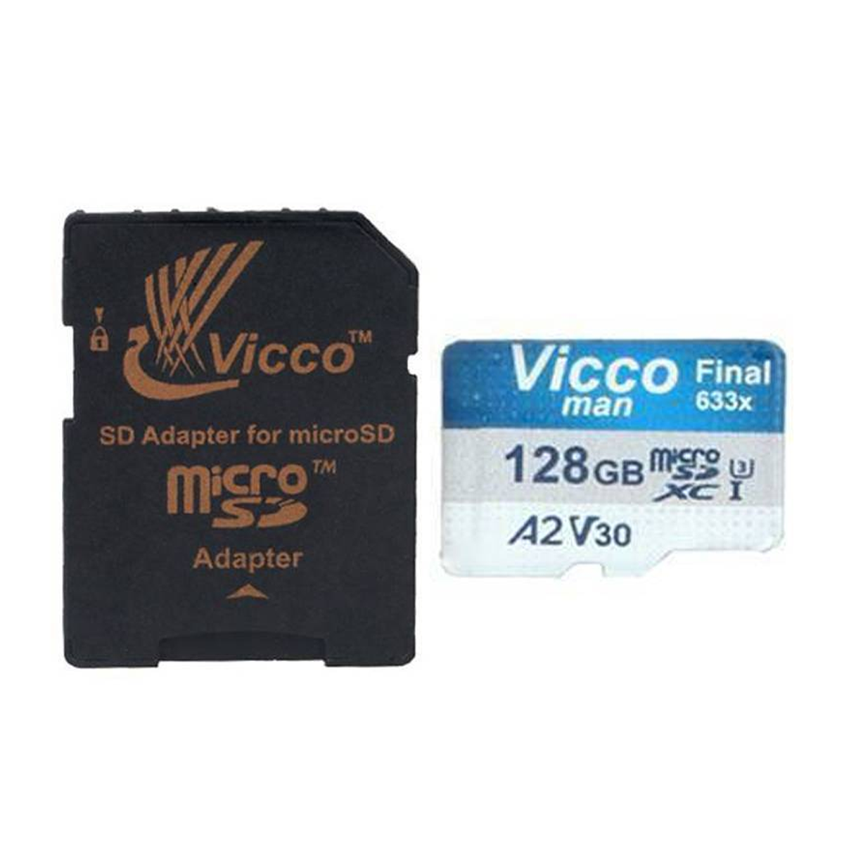 کارت حافظه microSDXC ویکومن مدل Final 600X کلاس 10 استاندارد UHS-I U3 سرعت 100MBps ظرفیت 128 گیگابایت به همراه آداپتور کارت حافظه microSDXC ویکومن مدل Final 600X کلاس 10 استاندارد UHS-I U3 سرعت 100MBps ظرفیت 128 گیگابایت به همراه آداپتور