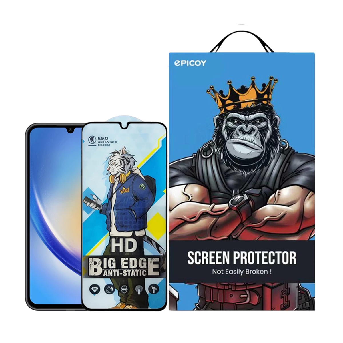 گلس گوشی سامسونگ Galaxy A34 5G اپیکوی مدل Tiger-Big Edge گلس گوشی سامسونگ Galaxy A34 5G اپیکوی مدل Tiger-Big Edge