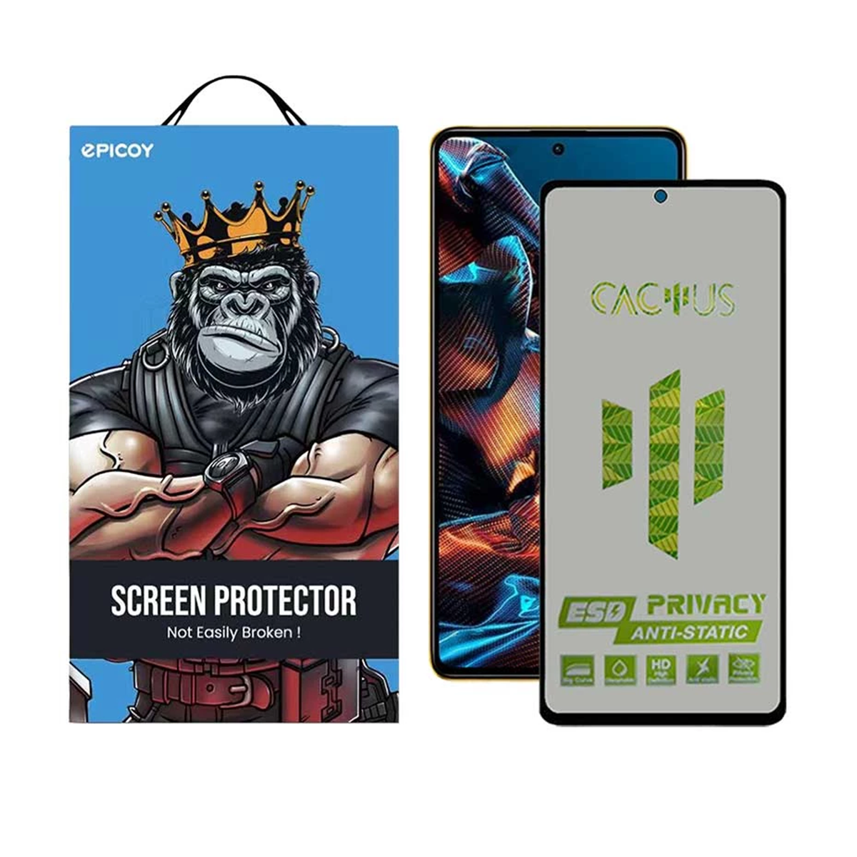 گلس حریم شخصی گوشی شیائومی Poco X4 Pro 5G اپیکوی مدل Cactus-ESD-Privacy گلس حریم شخصی گوشی شیائومی Poco X4 Pro 5G اپیکوی مدل Cactus-ESD-Privacy
