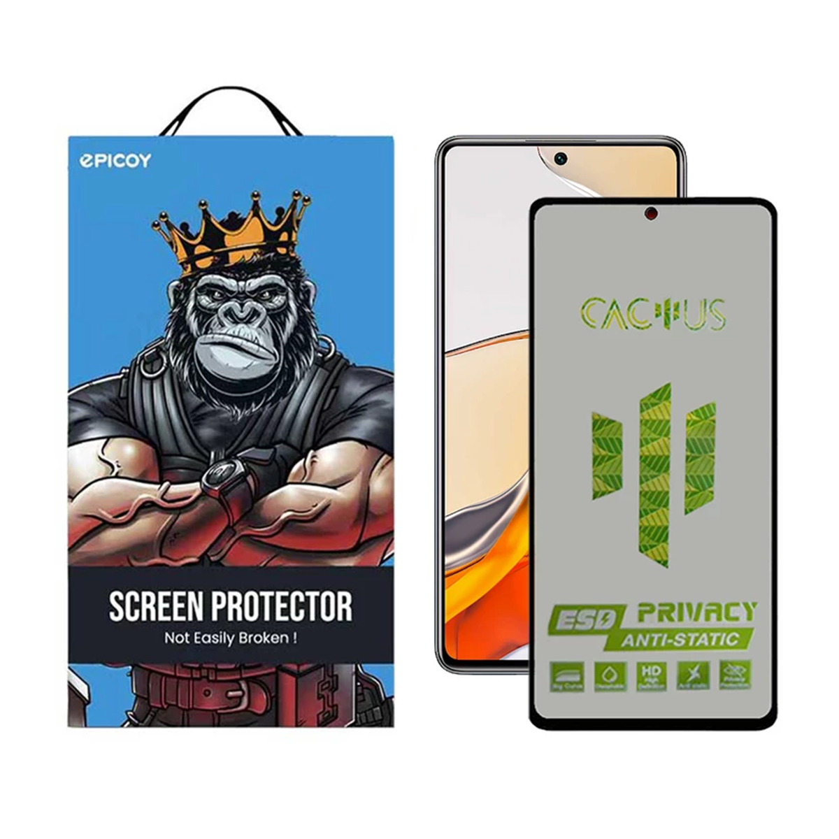 گلس حریم شخصی گوشی شیائومی Mi 12T Pro اپیکوی مدل Cactus-ESD-Privacy گلس حریم شخصی گوشی شیائومی Mi 12T Pro اپیکوی مدل Cactus-ESD-Privacy