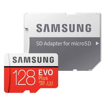 کارت حافظه microSDXC سامسونگ مدل Evo Plus کلاس 10 - ظرفیت 128 گیگابایت به همراه آداپتور SD کارت حافظه microSDXC سامسونگ مدل Evo Plus کلاس 10 - ظرفیت 128 گیگابایت به همراه آداپتور SD
