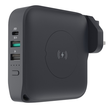 پاوربانک شارژر دیواری وایرلس دار پاورولوجی مدل Wall Charger Powerbank ظرفیت 10000 میلی آمپر ساعت