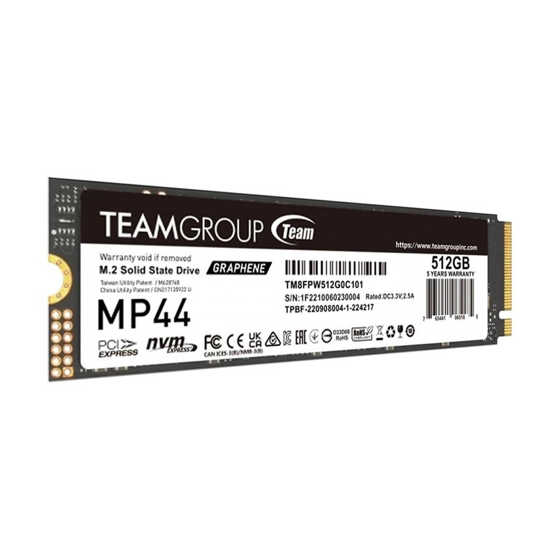 هارد اس اس دی اینترنال تیم گروپ مدل MP44 NVMe M.2 ظرفیت 512 گیگابایت هارد اس اس دی اینترنال تیم گروپ مدل MP44 NVMe M.2 ظرفیت 512 گیگابایت